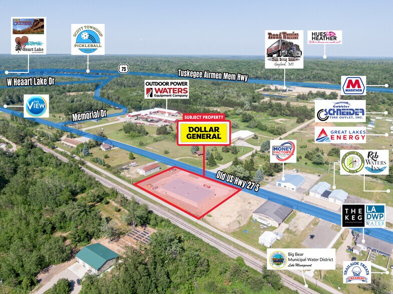 10464 Old US 27 S Hwy, Gaylord, MI à vendre - Aérien – Image 2 sur 3