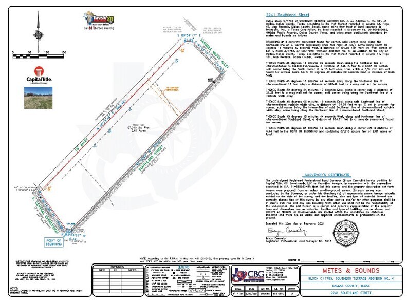 2214 Southland St, Dallas, TX à vendre - Plan de site – Image 3 sur 4