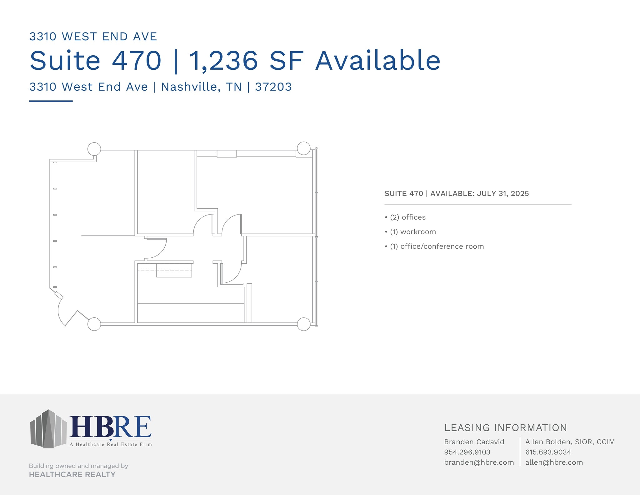 3310 West End Ave, Nashville, TN à louer Plan de site– Image 1 sur 1
