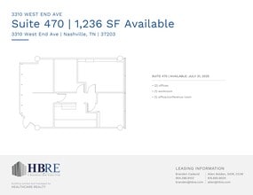 3310 West End Ave, Nashville, TN à louer Plan de site– Image 1 sur 1