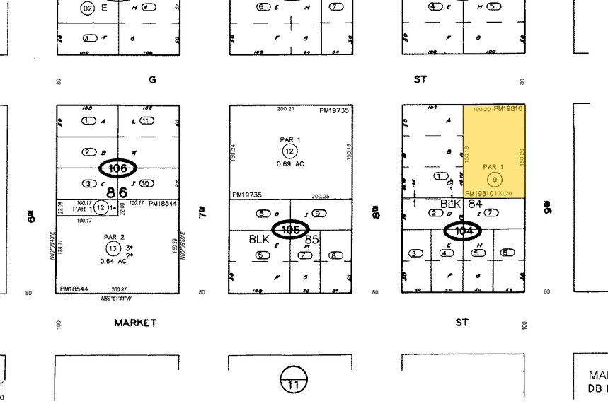 871-875 G St, San Diego, CA à louer - Plan cadastral – Image 2 sur 22