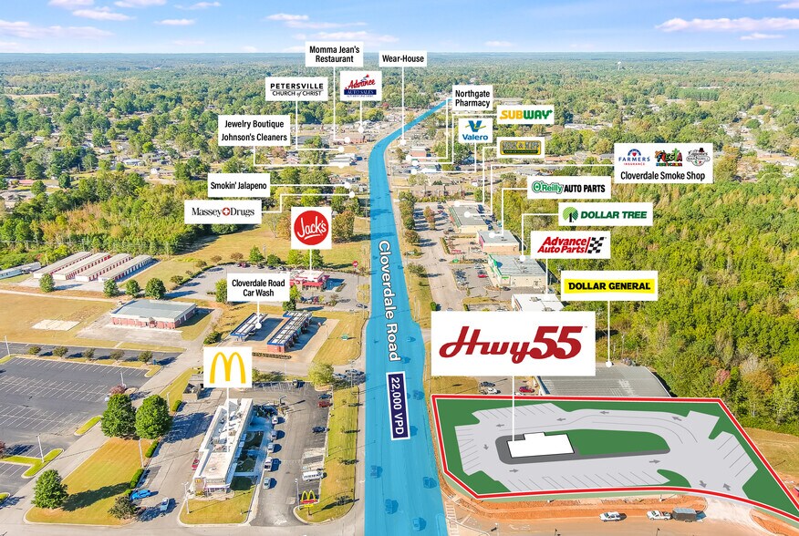 3306 Cloverdale Rd, Florence, AL à louer - Aérien – Image 2 sur 5