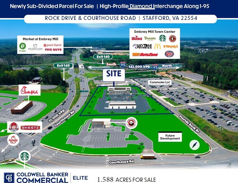 Courthouse Rd & Florida Rock Dr, Stafford, VA à vendre - Photo de l’immeuble – Image 1 sur 4