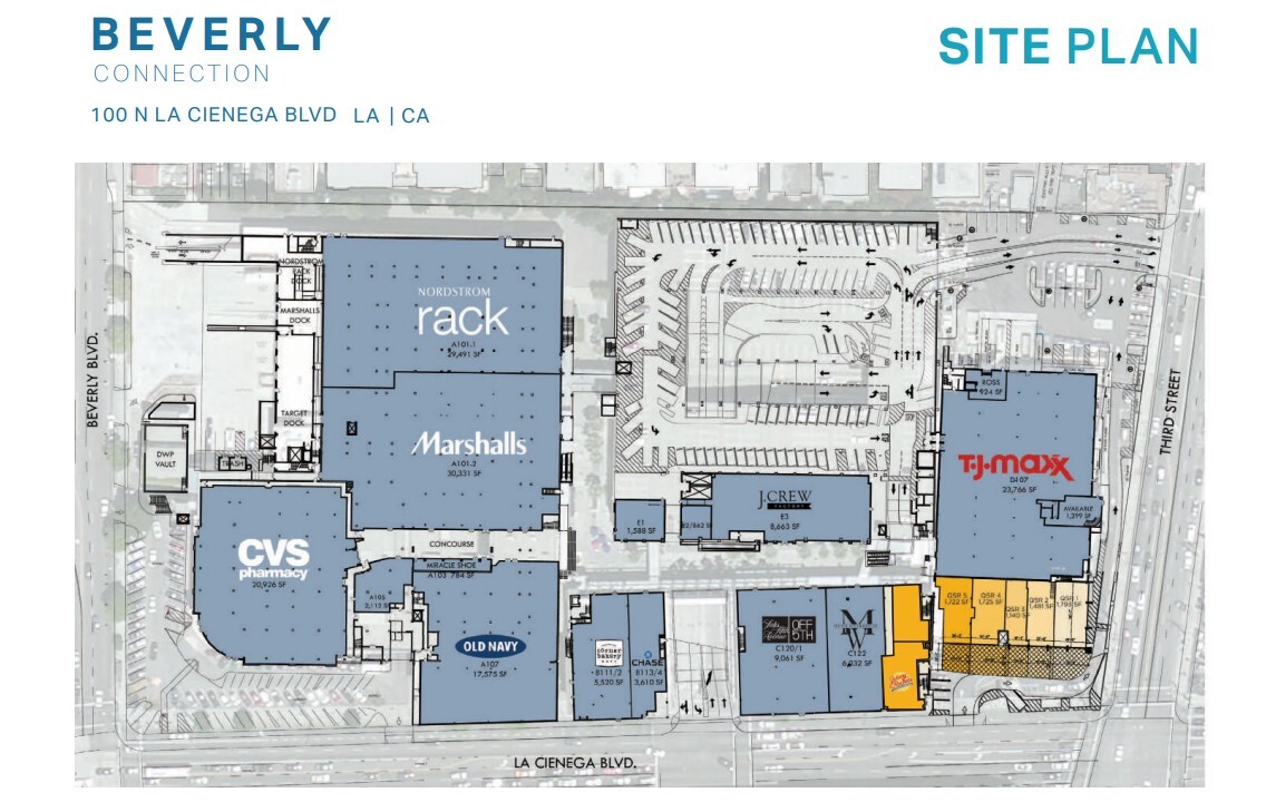 100 N La Cienega Blvd, Los Angeles, CA à louer Plan de site– Image 1 sur 1