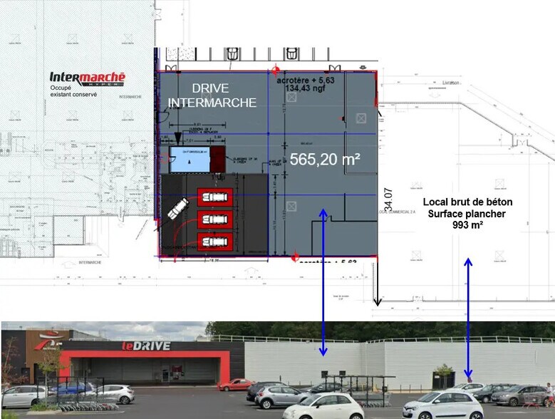 Local commercial dans Vierzon à louer - Plan de site – Image 2 sur 3