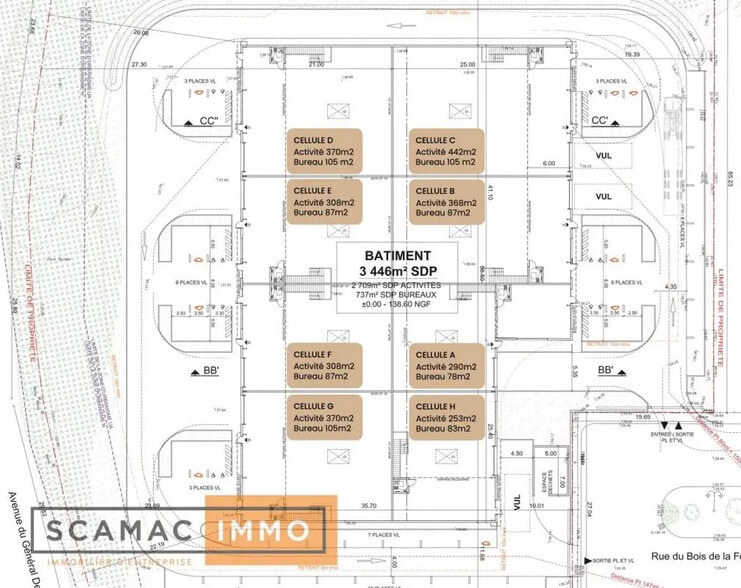 Local d'activités dans ANGERVILLE à vendre - Plan de site – Image 2 sur 3