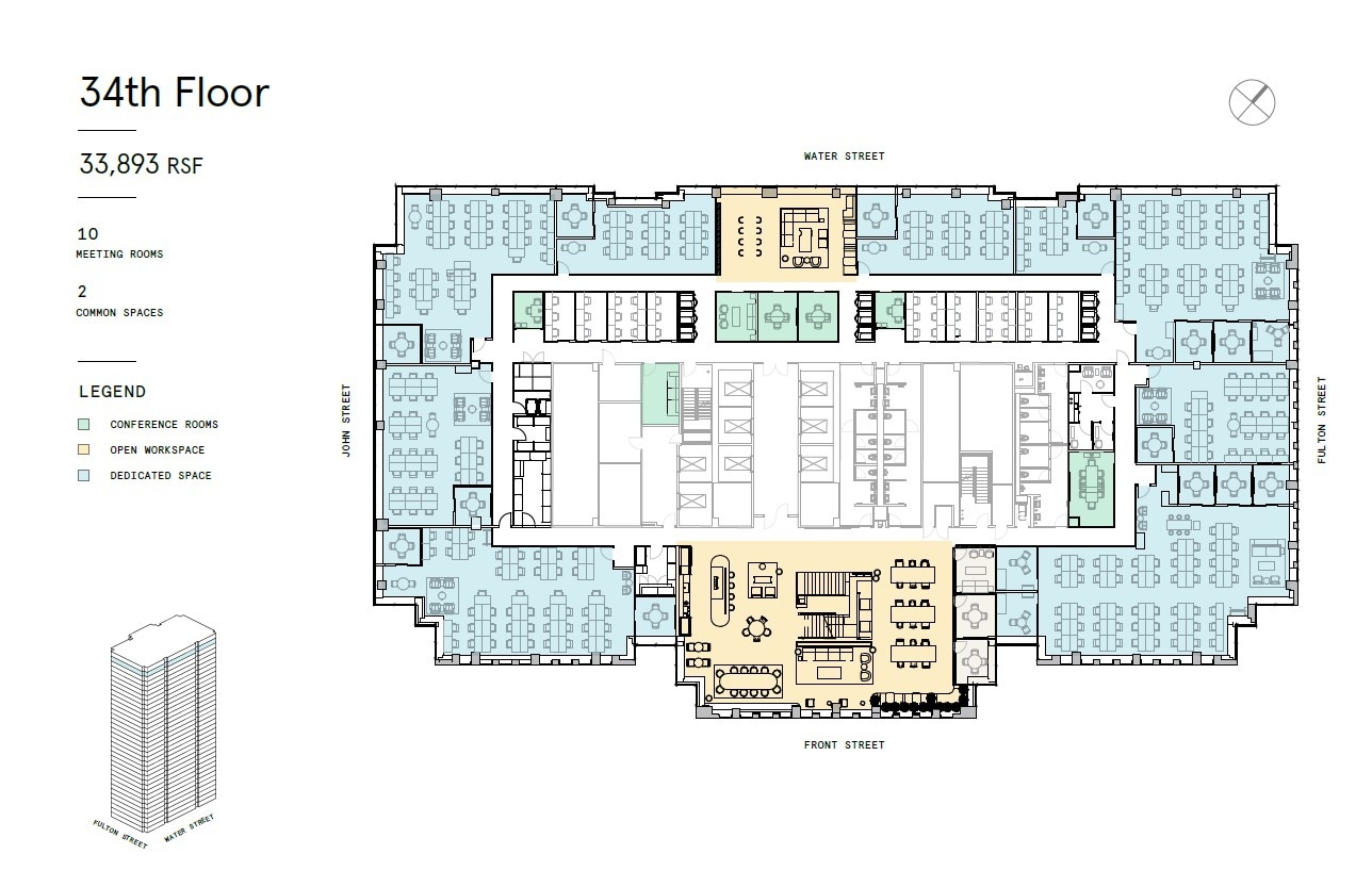 199 Water St, New York, NY à louer Plan d’étage– Image 1 sur 1