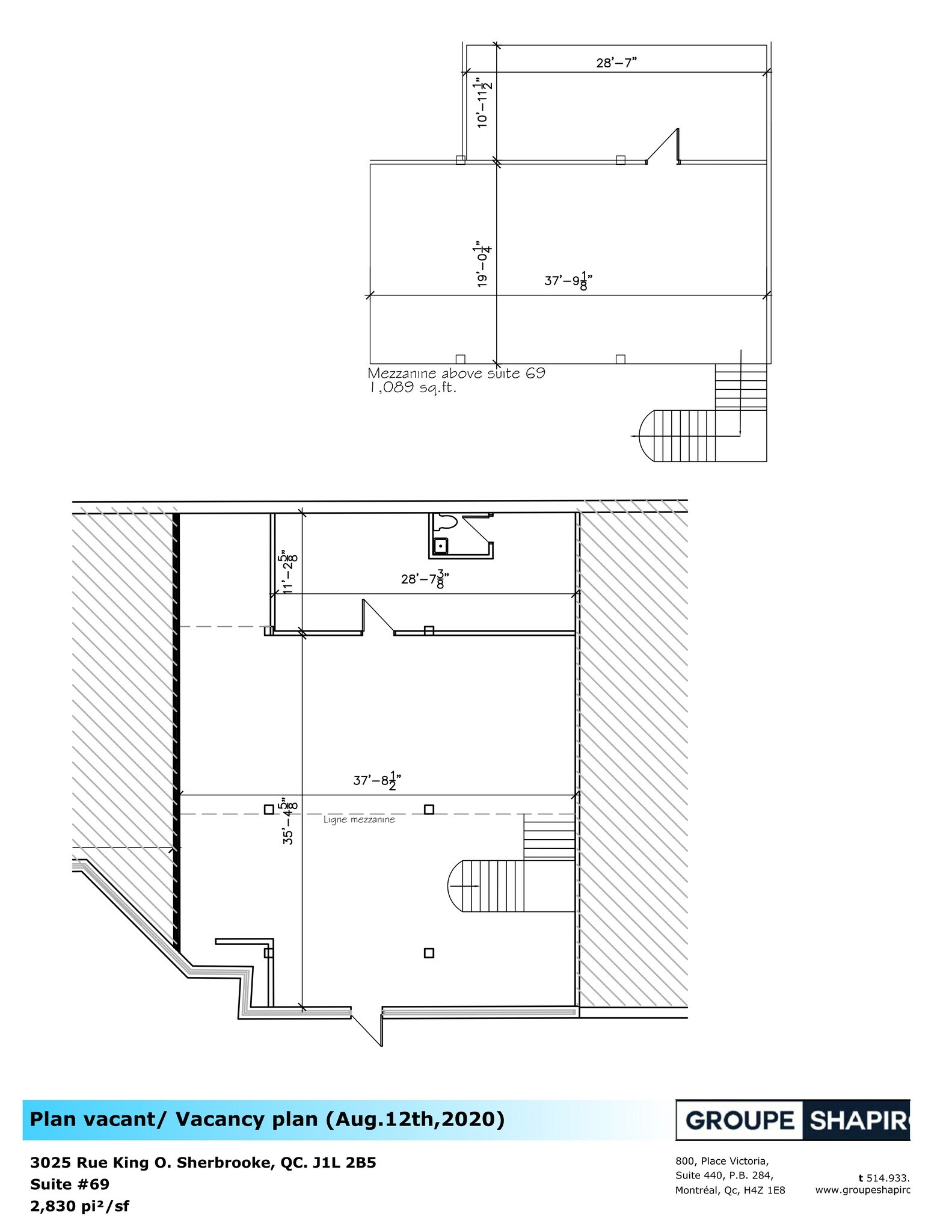 3025 Rue King O, Sherbrooke, QC à louer Plan de site– Image 1 sur 1