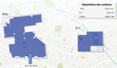 42-44 Rue Washington, Paris à louer Plan d’étage– Image 1 sur 1