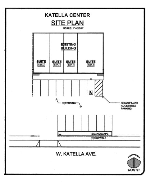 1851-1857 W Katella Ave, Anaheim, CA à louer - Plan de site – Image 2 sur 2