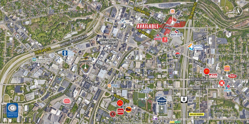 110 N Union St, Akron, OH à louer - Aérien – Image 2 sur 3