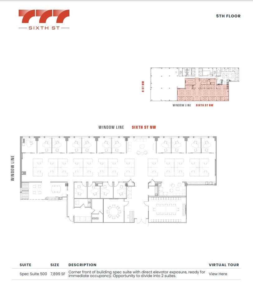 777 6th St NW, Washington, DC à louer Plan d’étage– Image 1 sur 1