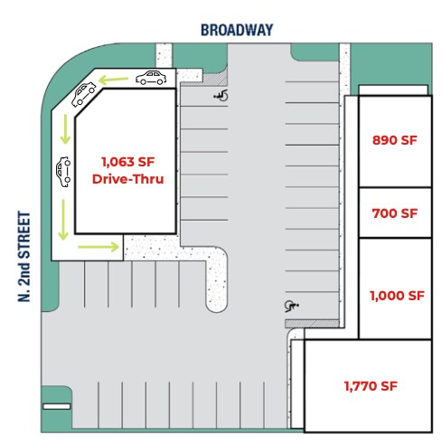 1305-1307 Broadway, El Cajon, CA à louer Plan de site– Image 1 sur 1