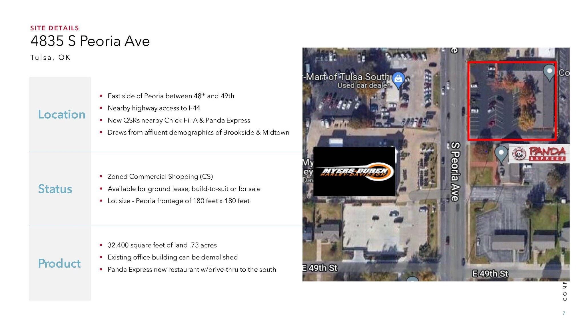 4835 S Peoria Ave, Tulsa, OK à louer Aérien– Image 1 sur 7