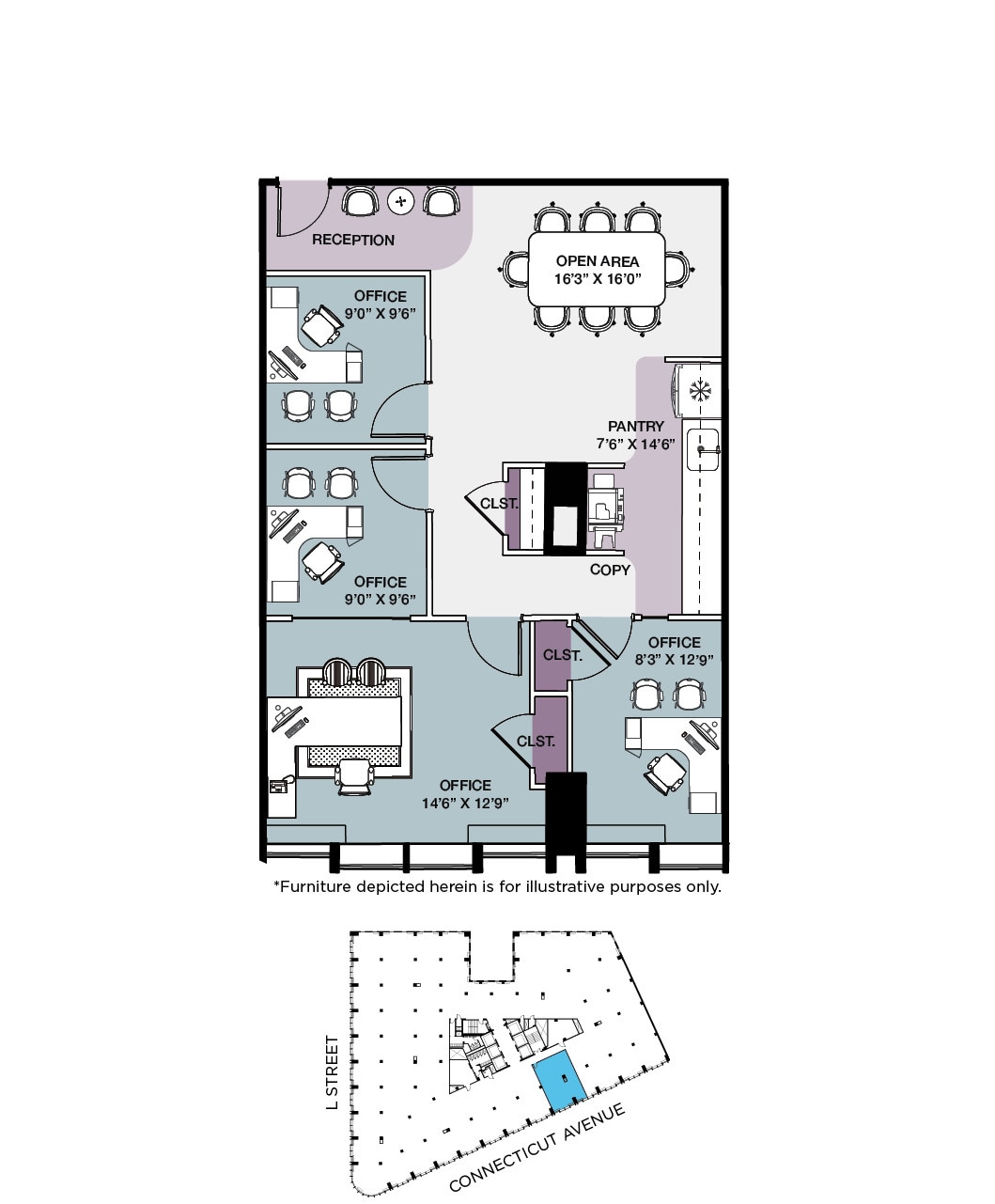 1025 Connecticut Ave NW, Washington, DC à louer Plan d’étage– Image 1 sur 1