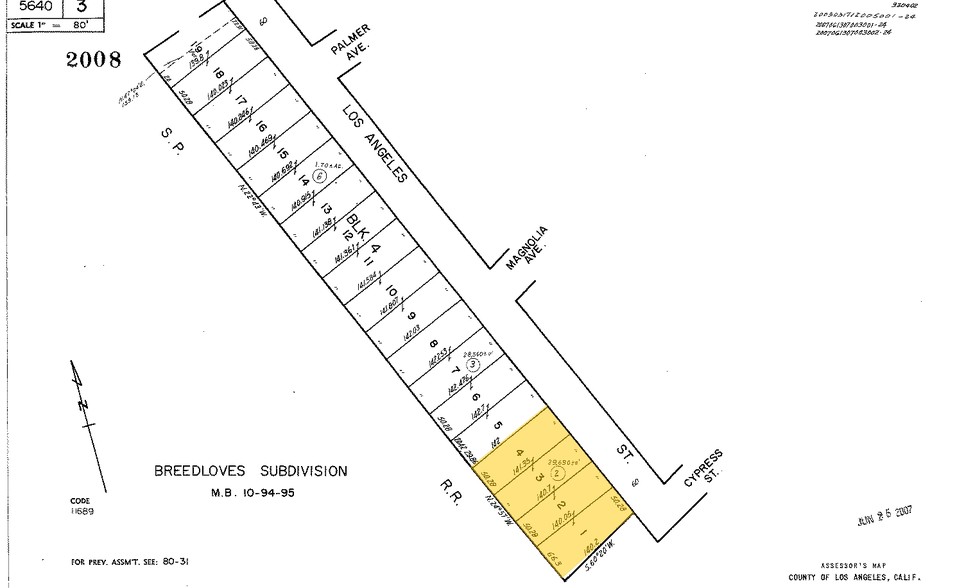 1295 A Los Angeles St, Glendale, CA à vendre - Plan cadastral – Image 2 sur 2