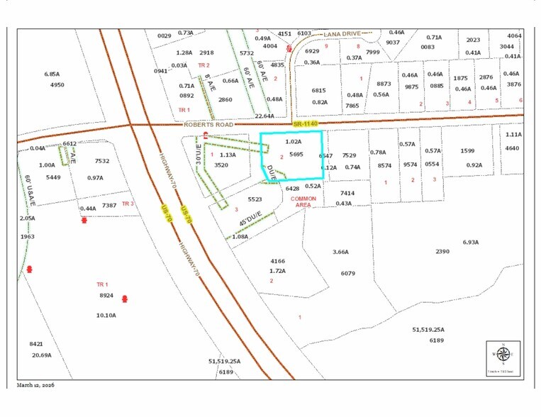 313 Roberts Rd, Newport, NC à vendre - Plan cadastral – Image 2 sur 2