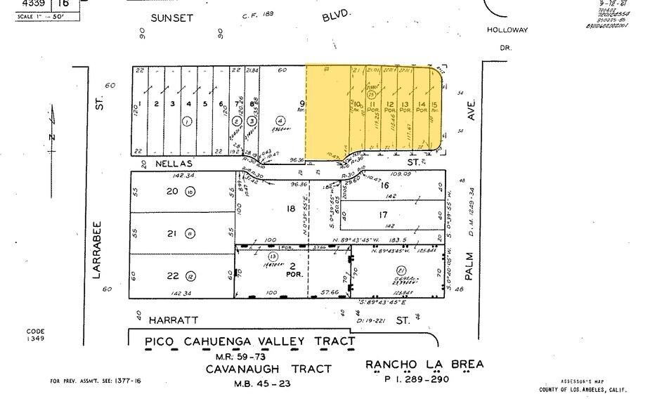 8800 W Sunset Blvd, West Hollywood, CA à louer - Plan cadastral – Image 1 sur 19