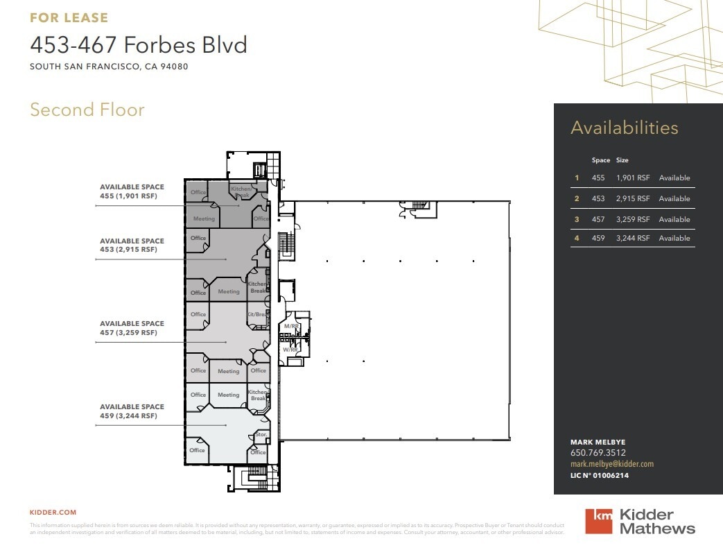 453-467 Forbes Blvd, South San Francisco, CA à louer Plan d’étage– Image 1 sur 1