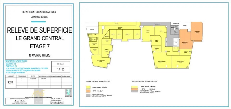 Bureau dans Nice à louer - Plan d’étage – Image 2 sur 2