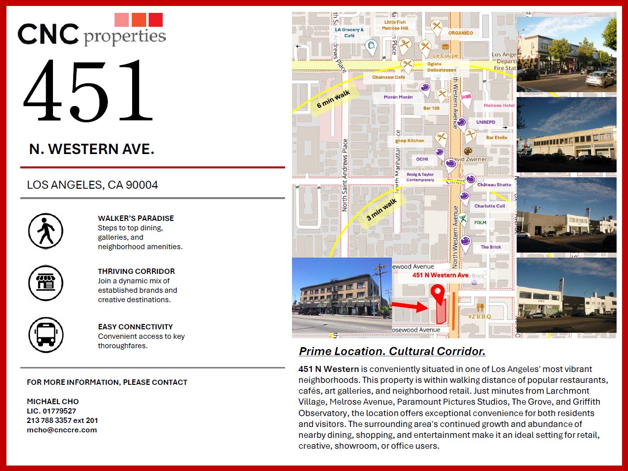 451-467 N Western Ave, Los Angeles, CA à louer Carte– Image 1 sur 1