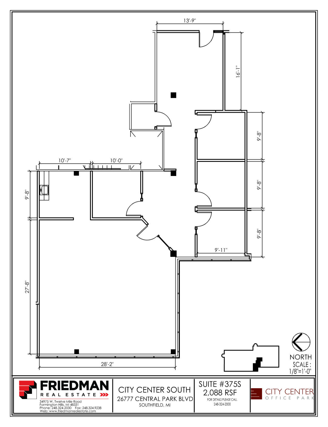 26777-26999 Central Park Blvd, Southfield, MI à louer Plan d’étage– Image 1 sur 3