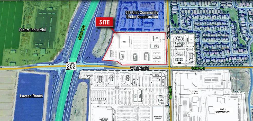 NEC Loop 202 & Dobbins Rd, Laveen, AZ à louer - Plan de site – Image 1 sur 1