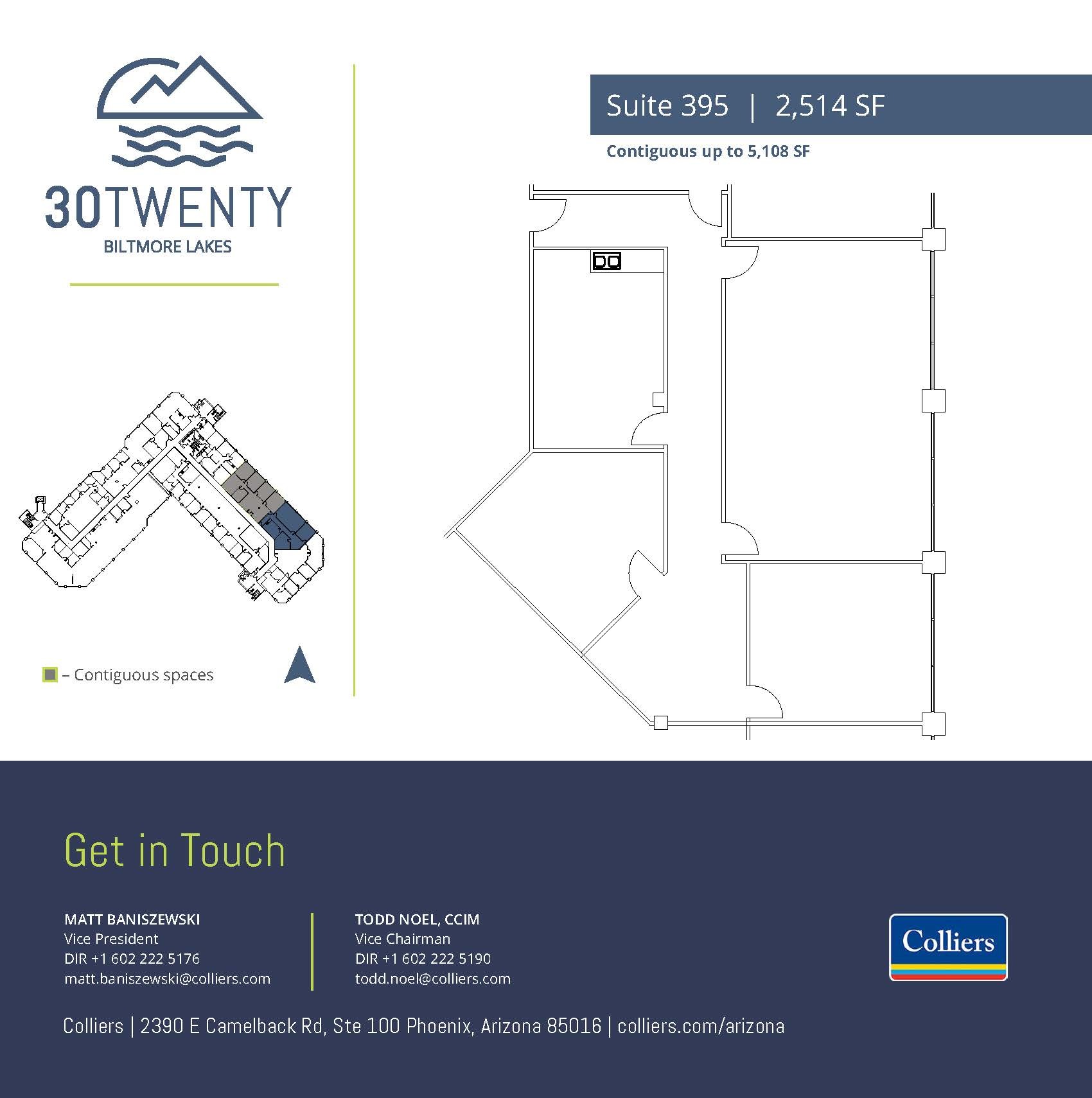 3020 E Camelback Rd, Phoenix, AZ à louer Plan d’étage– Image 1 sur 2