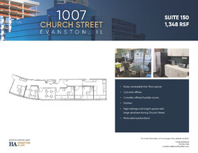 1007 Church St, Evanston, IL à louer Plan d’étage– Image 1 sur 19