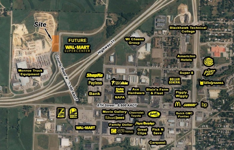 301 W 6th Ave, Monroe, WI à louer - Aérien – Image 3 sur 11