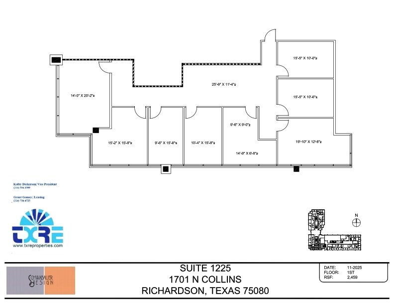 1701 N Collins Blvd, Richardson, TX à louer Plan d’étage– Image 1 sur 1