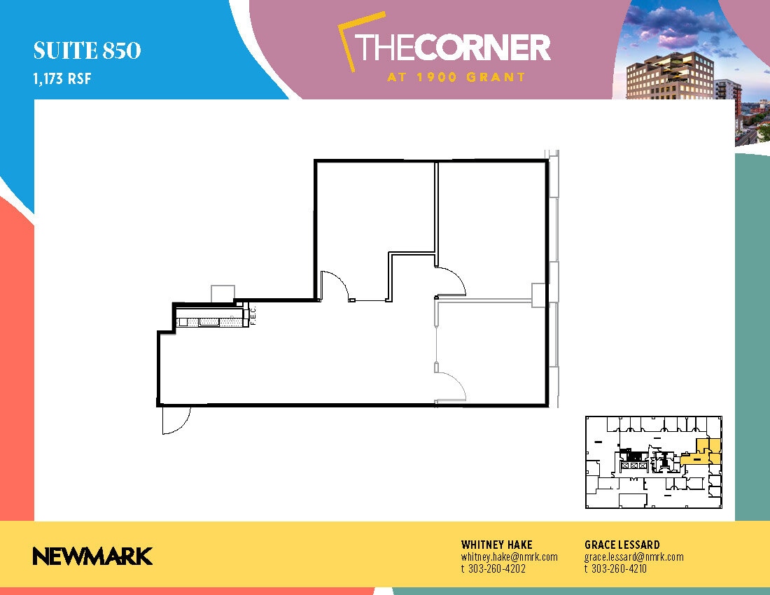 1900 Grant St, Denver, CO à louer Plan d’étage– Image 1 sur 1