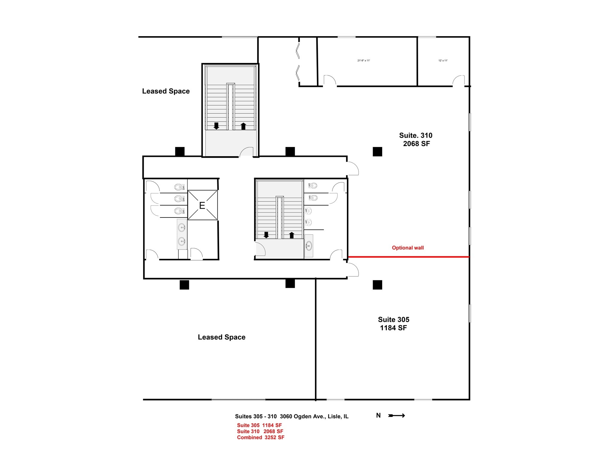 3060-3080 Ogden Ave, Lisle, IL à louer Plan de site– Image 1 sur 1