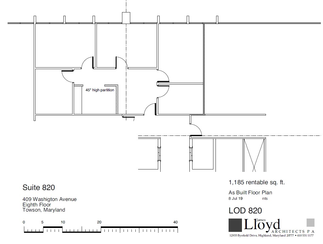 409 Washington Ave, Towson, MD à louer Plan d’étage– Image 1 sur 2