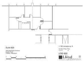 409 Washington Ave, Towson, MD à louer Plan d’étage– Image 1 sur 2