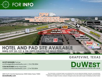 Plus de détails pour NWQ off SH-121 & FM-2499, Grapevine, TX - Terrain à vendre