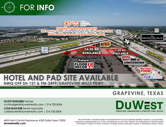 Plus de détails pour NWQ off SH-121 & FM-2499, Grapevine, TX - Terrain à vendre