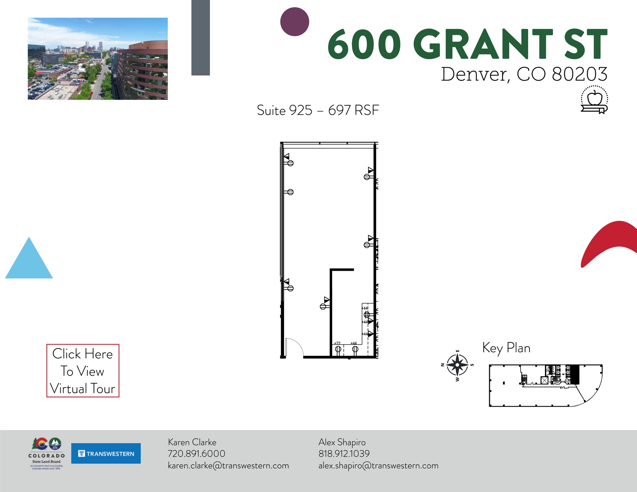 600 Grant St, Denver, CO à louer Plan de site– Image 1 sur 2