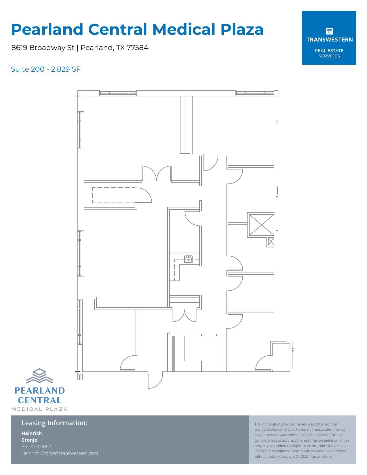 8619 Broadway St, Pearland, TX à louer Plan d’étage– Image 1 sur 1