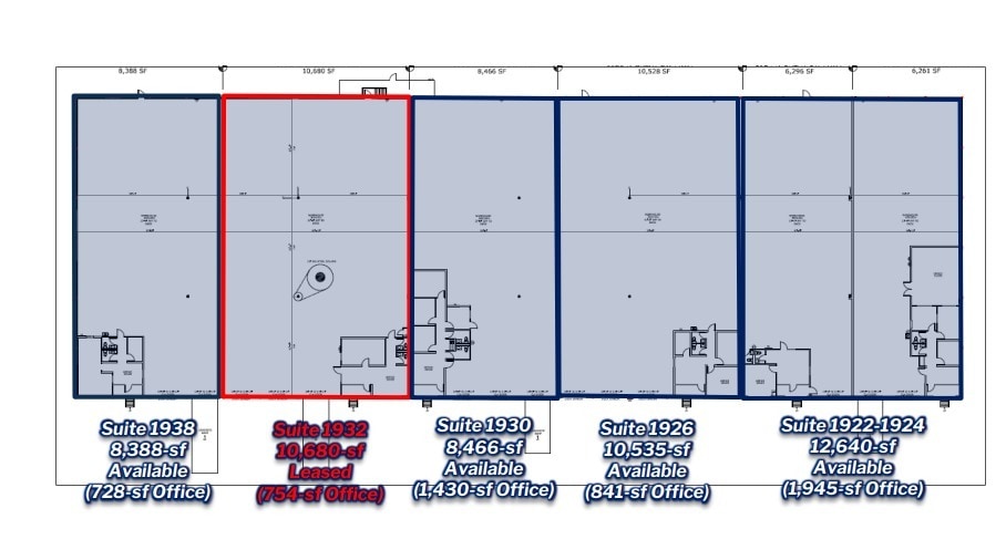 1922-1938 N Great Southwest Pky, Grand Prairie, TX à louer Plan d’étage– Image 1 sur 1