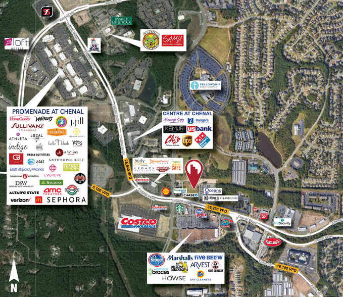 16100 Chenal Pky, Little Rock, AR à louer - Aérien – Image 3 sur 3