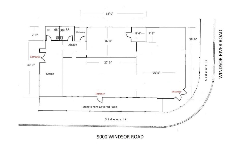 9000 Windsor Rd, Windsor, CA à louer Plan d’étage– Image 1 sur 1