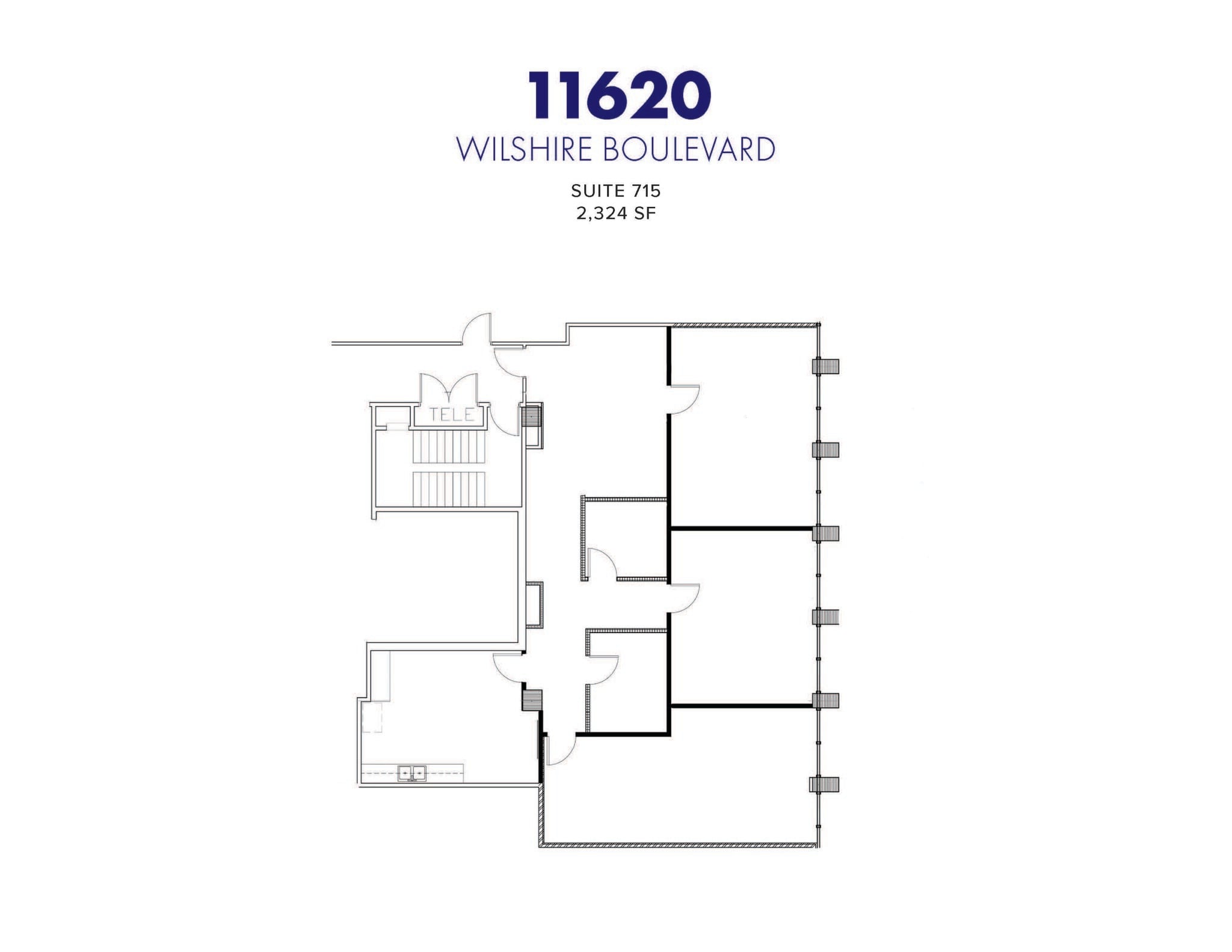 11620 Wilshire Blvd, Los Angeles, CA à louer Plan d’étage– Image 1 sur 1