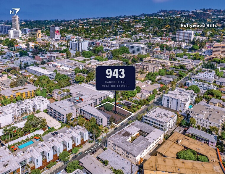 943 Hancock Ave, West Hollywood, CA à vendre - Aérien – Image 2 sur 12