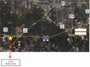 6 Acres on Interstate 20, Kilgore, TX - VUE AÉRIENNE  vue de carte