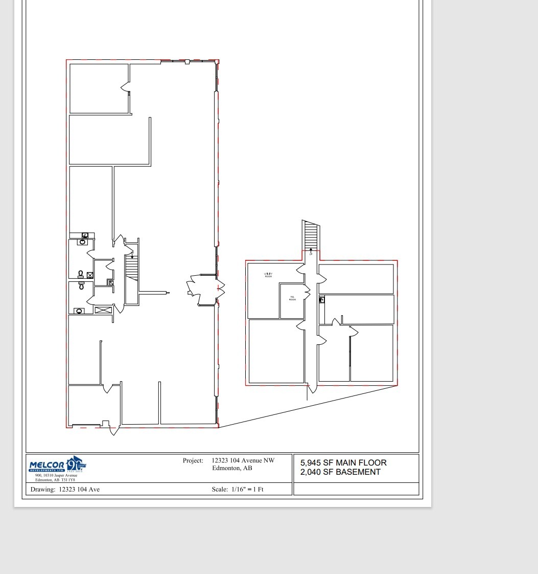 12323 104 Ave NW, Edmonton, AB à louer Plan d’étage– Image 1 sur 1