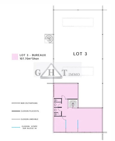Bureau dans Aubervilliers à louer - Plan d’étage – Image 3 sur 3