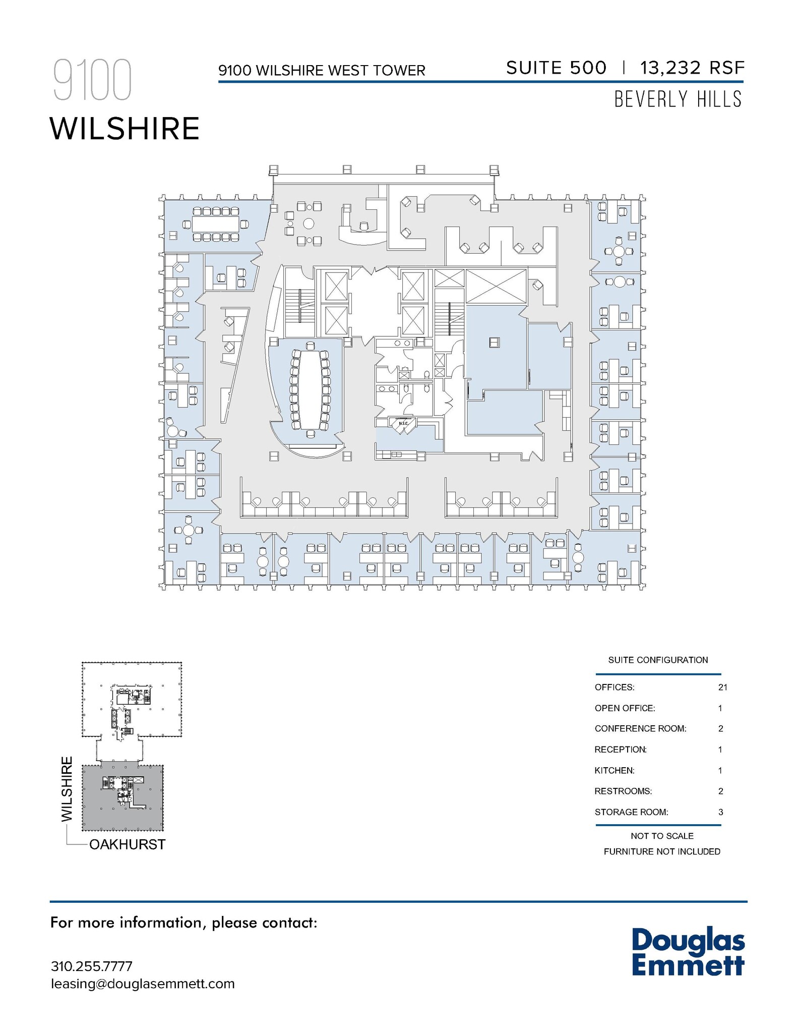 9100 Wilshire Blvd, Beverly Hills, CA à louer Plan d’étage– Image 1 sur 1
