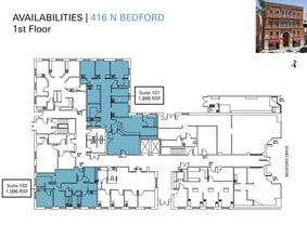 416 N Bedford Dr, Beverly Hills, CA à louer Plan d’étage– Image 1 sur 1
