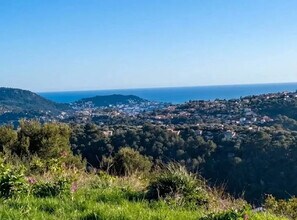 Falicon - Vue aérienne vue de carte